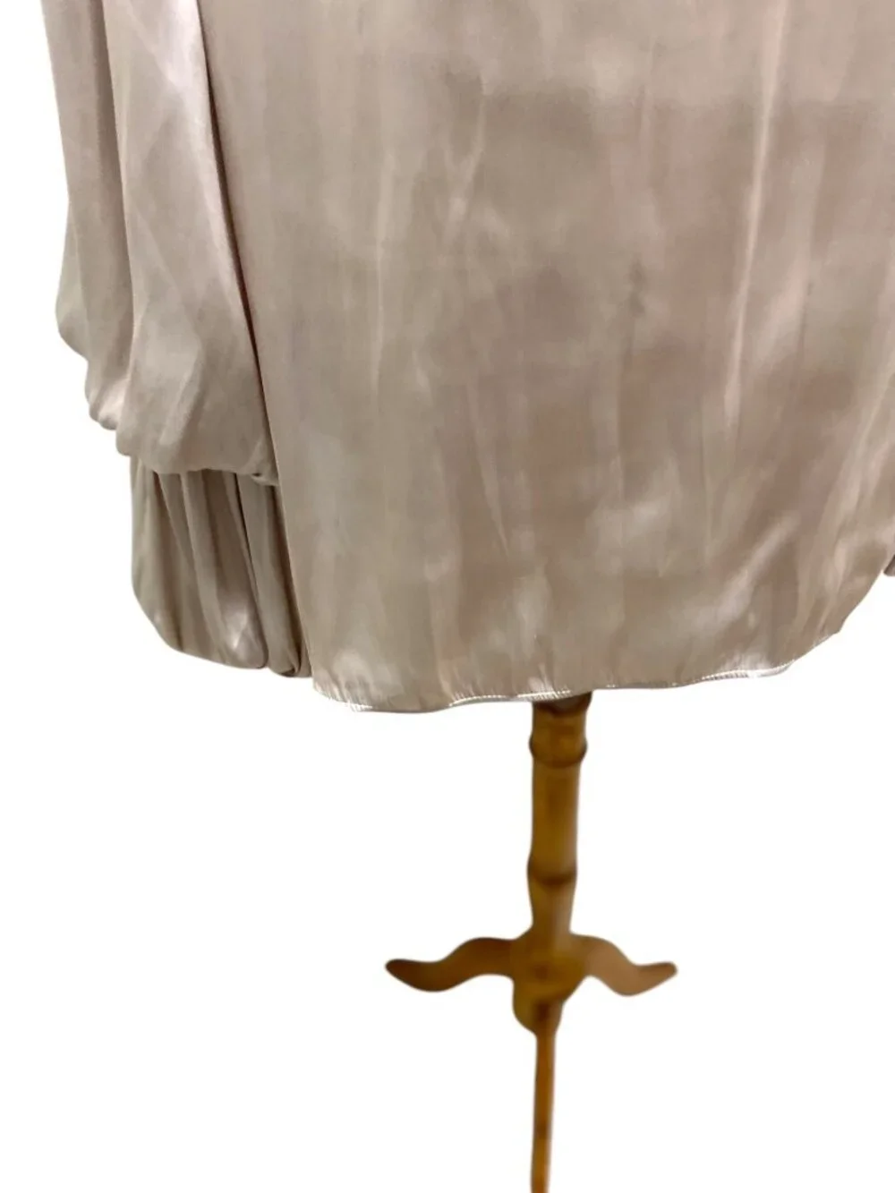 Carmen by Carmen Marc Valvo Satin Blouse Champagne Size XL Special Occasion Boho - Picture 9 of 15